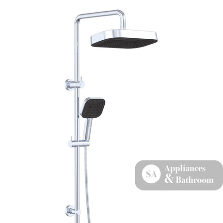 Fienza 455137 Kuro Twin Shower Soft Square Head Chrome