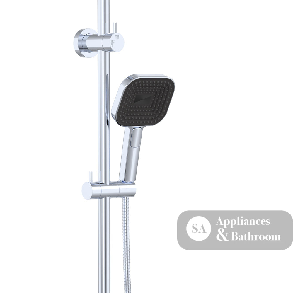 Fienza 455137 Kuro Twin Shower Soft Square Head Chrome