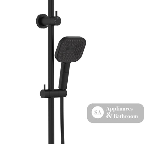 Fienza 455137B Kuro Twin Shower Soft Square Head Matte Black