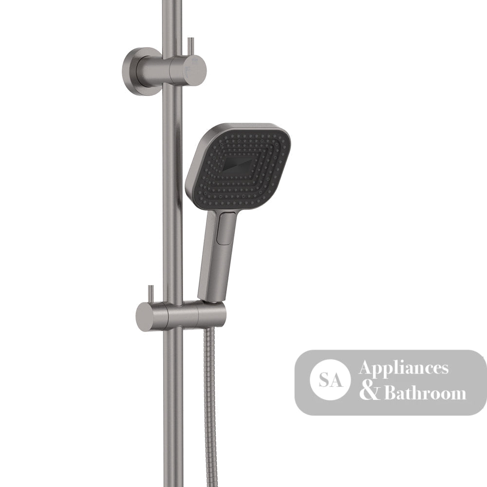 Fienza 455137GM Kuro Twin Shower Soft Square Head Gun Metal
