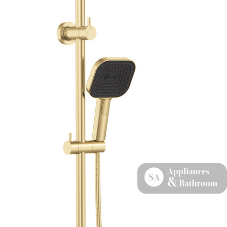 Fienza 455137UB Kuro Twin Shower Soft Square Head Urban Brass