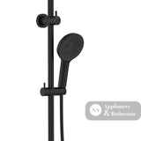Fienza 455138B Kuro Twin Shower Round Head Matte Black