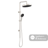Fienza 455138BN Kuro Twin Shower Round Head Brushed Nickel