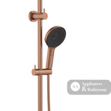 Fienza 455138CO Kuro Twin Shower Round Head Brushed Copper