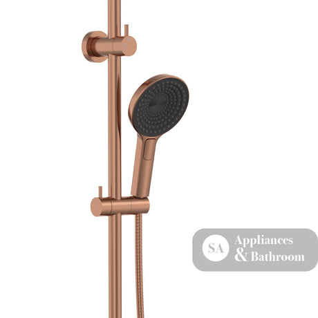 Fienza 455138CO Kuro Twin Shower Round Head Brushed Copper