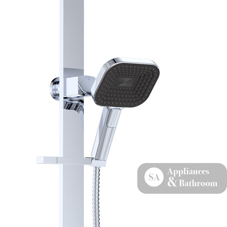 Fienza 455139 Kuro Deluxe Twin Shower Soft Square Head Chrome