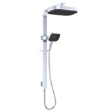 Fienza 455139 Kuro Deluxe Twin Shower Soft Square Head Chrome