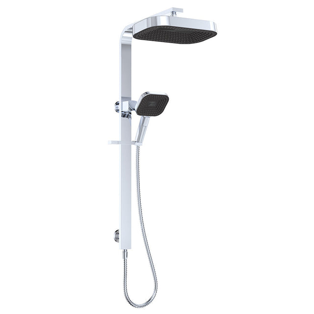 Fienza 455139 Kuro Deluxe Twin Shower Soft Square Head Chrome