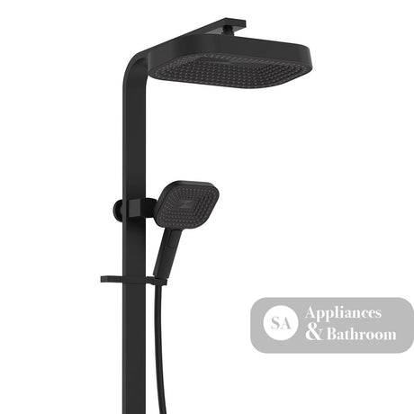 Fienza 455139B Kuro Deluxe Twin Shower Soft Square Head Matte Black
