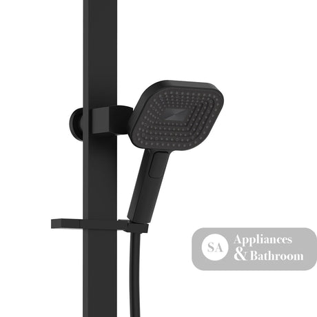 Fienza 455139B Kuro Deluxe Twin Shower Soft Square Head Matte Black