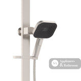 Fienza 455139BN Kuro Deluxe Twin Shower Soft Square Head Brushed Nickel