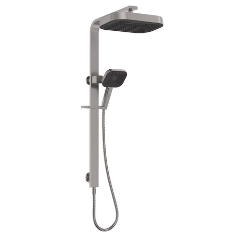 Fienza 455139GM Kuro Deluxe Twin Shower Soft Square Head Gun Metal