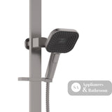 Fienza 455139GM Kuro Deluxe Twin Shower Soft Square Head Gun Metal