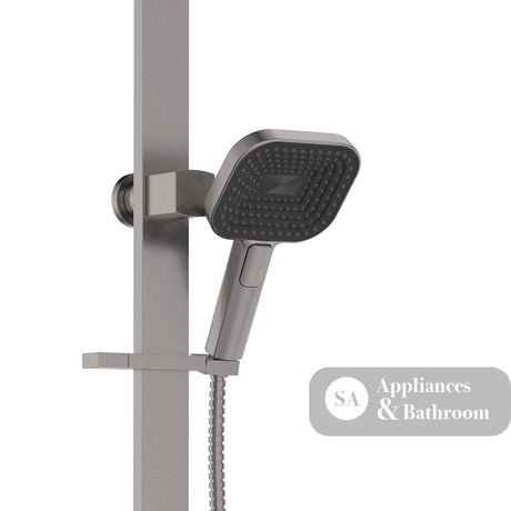 Fienza 455139GM Kuro Deluxe Twin Shower Soft Square Head Gun Metal
