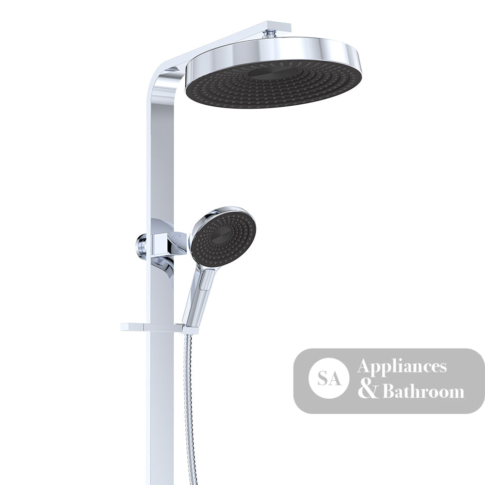 Fienza 455140 Kuro Deluxe Twin Shower Round Head Chrome
