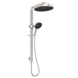 Fienza 455140BN Kuro Deluxe Twin Shower Round Head Brushed Nickel