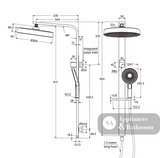 Fienza 455140BN Kuro Deluxe Twin Shower Round Head Brushed Nickel