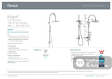 Fienza 455189 Kaya Wall Mounted Outdoor Twin Shower Brushed Stainless Steel - Twin Showers