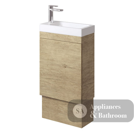 Fienza 45DSK Denzel Edge 450 Ensuite Vanity on Kickboard Scandi Oak - Vanity Units