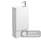Fienza 45DWK Denzel Edge 450 Ensuite Vanity on Kickboard Satin White - Vanity Units
