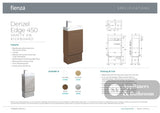 Fienza 45DWK Denzel Edge 450 Ensuite Vanity on Kickboard Satin White - Vanity Units