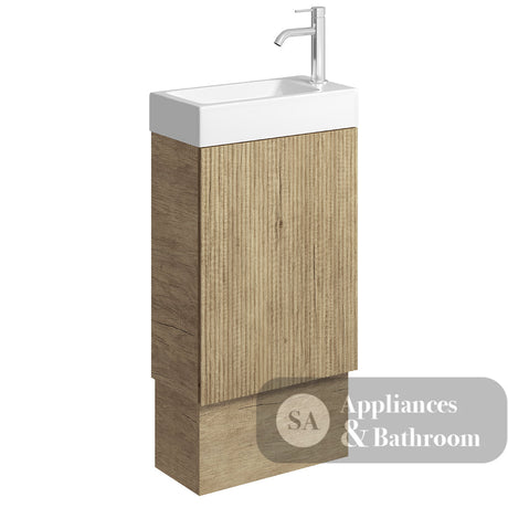 Fienza 45USK Minka 450 Vanity on Kickboard No Overflow Scandi Oak - Vanity Units