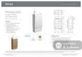 Fienza 45USK-OF Minka 450 Vanity on Kickboard with Overflow Scandi Oak - Vanity Units