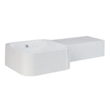 Fienza 47700AWHA RAK Petit Square Wall Basin Right Edge No Tap Hole Alpine White - Basins