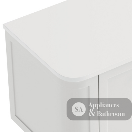 Fienza 503-164 Crystal Pure Curved Stone 1500mm (No Tap Hole) - Vanity Bench tops