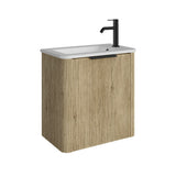 Fienza 55USR Minka Mini 550 Wall-Hung Vanity Right Hand Tap Scandi Oak - Vanity Units Wall Hung