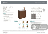 Fienza 55USR Minka Mini 550 Wall-Hung Vanity Right Hand Tap Scandi Oak - Vanity Units Wall Hung