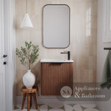 Fienza 55UWAR Minka Mini 550 Wall-Hung Vanity Right Hand Tap Walnut - Vanity Units Wall Hung