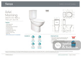 Fienza 576139W Morning Back To Wall Toilet Suite P Trap Bottom Inlet Alpine White - Toilet Suites
