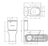 Fienza 576139W Morning Back To Wall Toilet Suite P Trap Bottom Inlet Alpine White - Toilet Suites