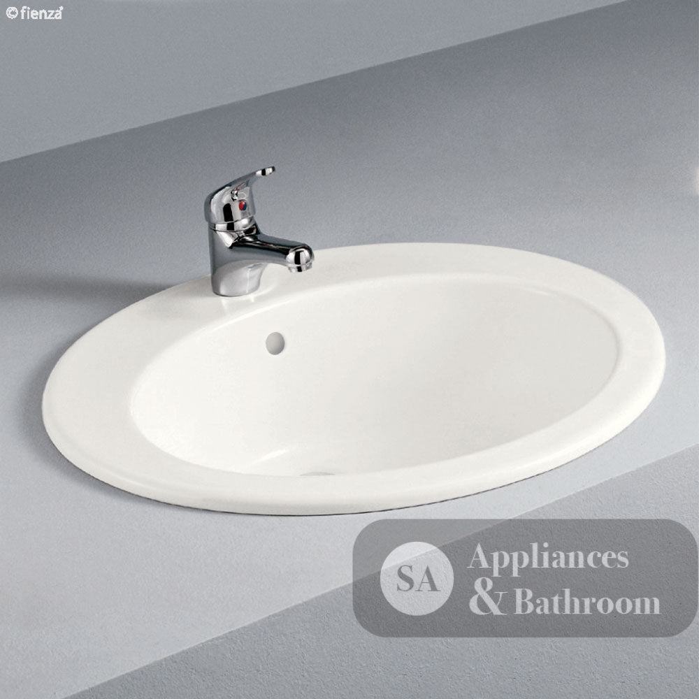 Fienza 603203I Jessica Inset RAK 3 Tap Hole Basin Ivory - Basins