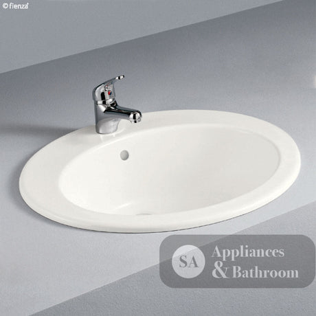 Fienza 603203I Jessica Inset RAK 3 Tap Hole Basin Ivory - Basins