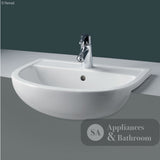 Fienza 603701W Semi Recessed RAK 1 Tap Hole Ceramic Compact Basin White - Basins