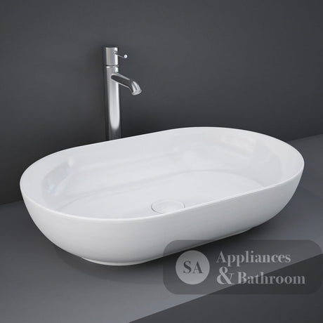 Fienza 606100W Moon Above Counter RAK Ceramic Oval Basin White - Basins