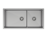 Fienza 68406 Hana Double Kitchen Sink 40L/27L - Top Mounted Kitchen Sinks
