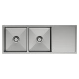 Fienza 68408 Hana 29L/29L Double Kitchen Sink with Drainer - Top Mounted Kitchen Sinks
