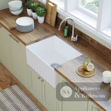 Fienza 68704 Olivia Small Single Butler Sink 605X455X255Mm White- Special Order Kitchen Sinks