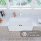 Fienza 68706 Olivia Large Single Butler Sink 840X460X255Mm White - Special Order Kitchen Sinks
