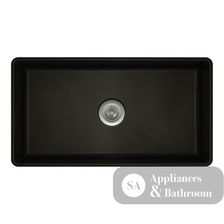Fienza 68708 Benson Large Single Butler Sink Matte Black - Special Order Kitchen Sinks