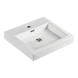 Fienza 7078W Como Above Counter 1 Tap Hole Basin Gloss White - Basins