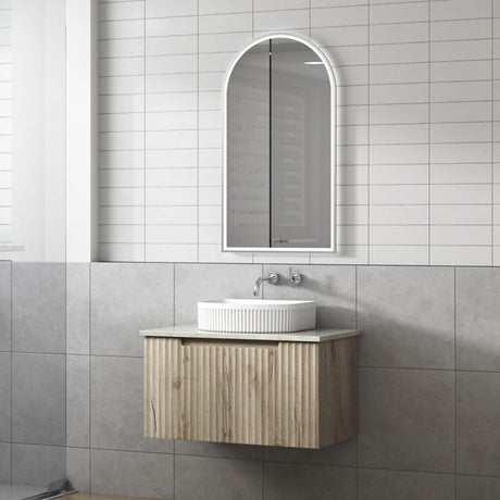 Fienza 750mm Calder Fluted Wall Hung Vanity CAWH44-750-ST Vanity Units
