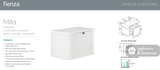 Fienza 75CM Mila Curved Satin White 750 Wall Hung Cabinet - Vanity Units