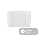Fienza 75CM Mila Curved Satin White 750 Wall Hung Cabinet - Vanity Units