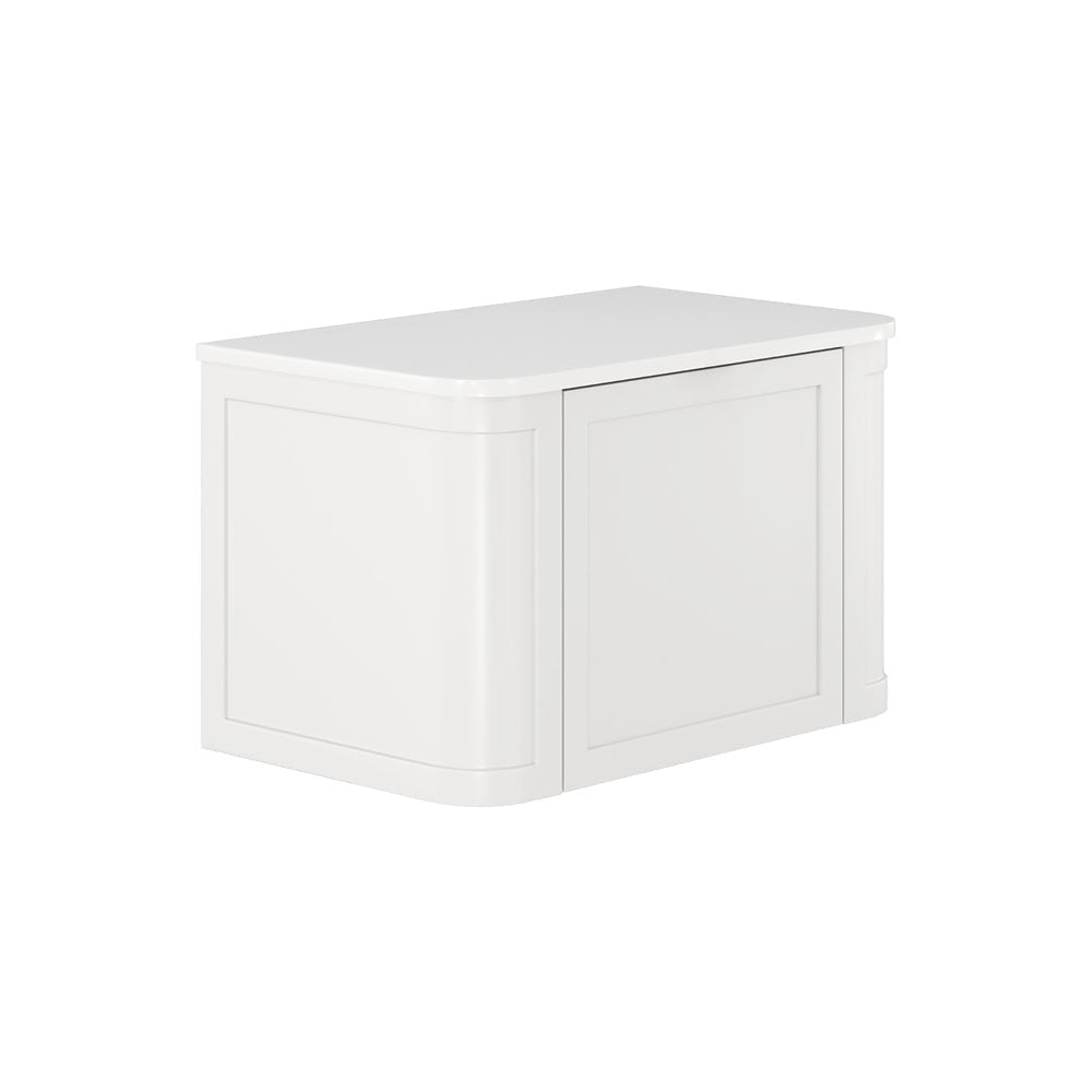 Fienza 75CM Mila Curved Satin White 750 Wall Hung Cabinet - Vanity Units