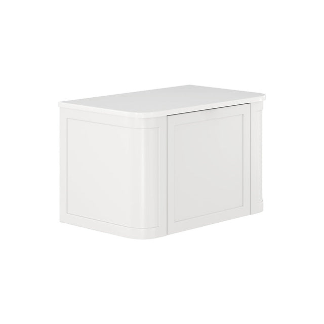 Fienza 75CM Mila Curved Satin White 750 Wall Hung Cabinet - Vanity Units