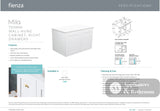 Fienza 75MR Mila 750mm Wall-Hung Cabinet Right Drawer Cabinet Only - Cabinet Only